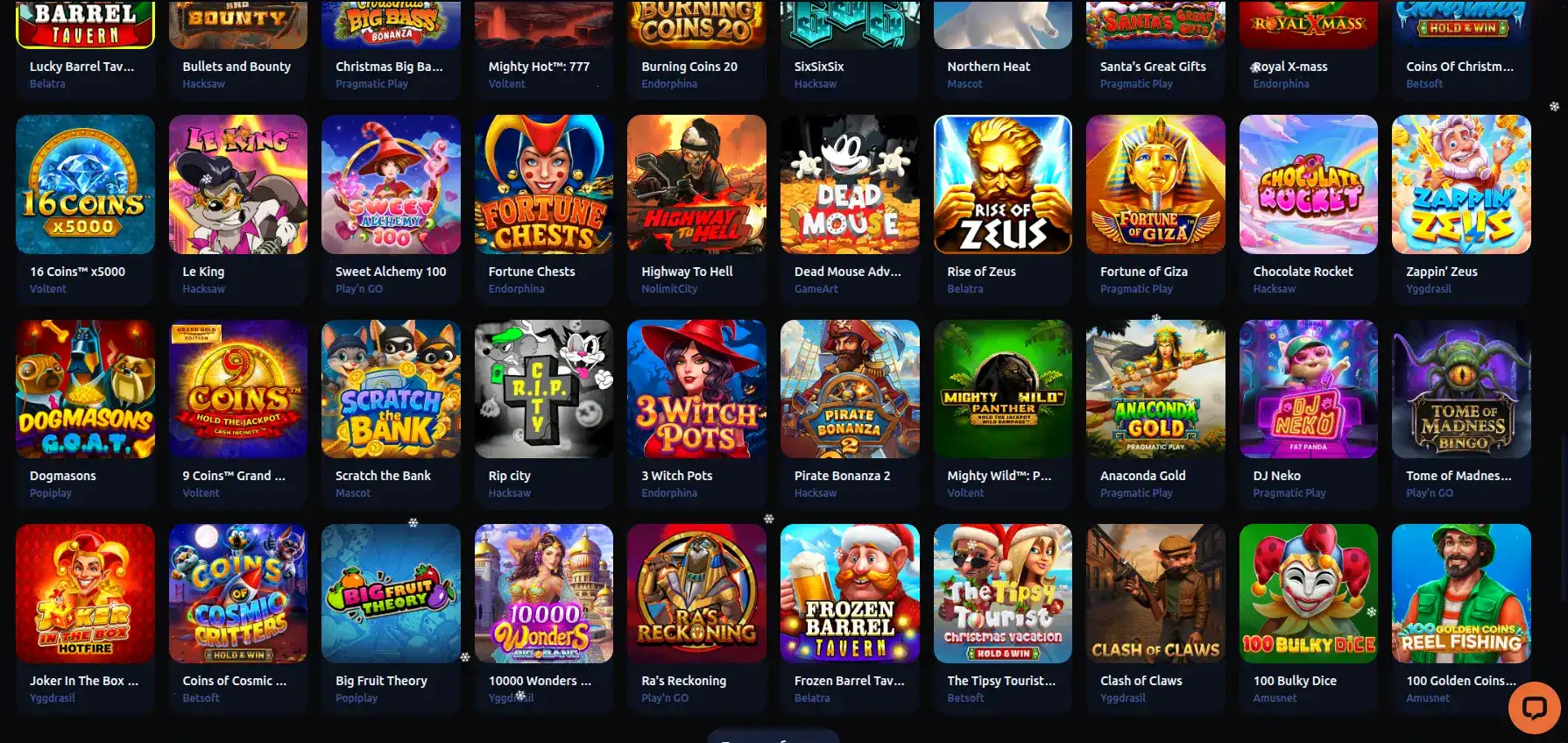 Интерфейс игрового зала казино Восток с яркими слотами